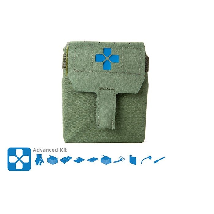 Blue Force Gear HW-TKN-MED-ADV-OD Trauma Kit Advanced OD Green