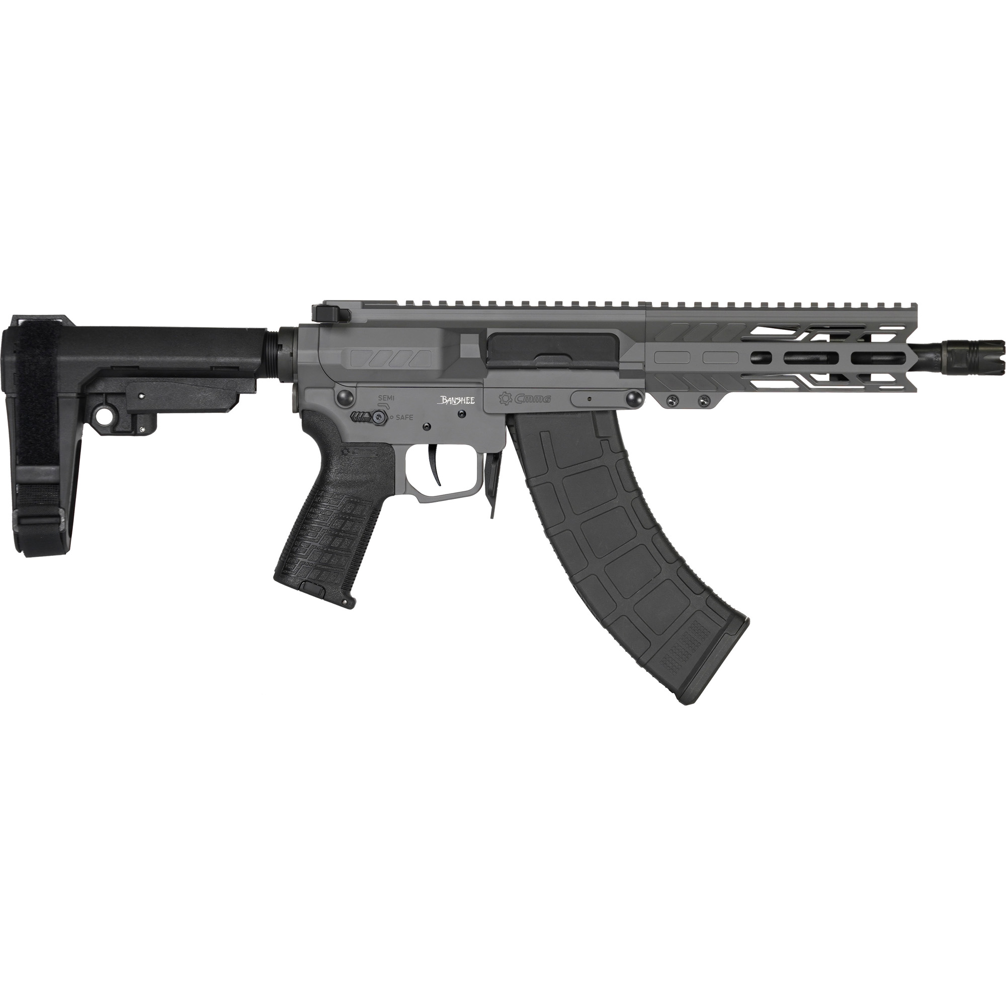 CMMG Banshee MK47 Semi-automatic AR Pistol 7.62X39 8" Barrel 5/8X24 Thread - CMMG - 7.62X39mm
