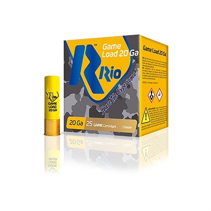 RIO OUTDOORS CORP. GAME LOAD 20 GAUGE 2-3/4" 1OZ #8 SHOT 25/BOX