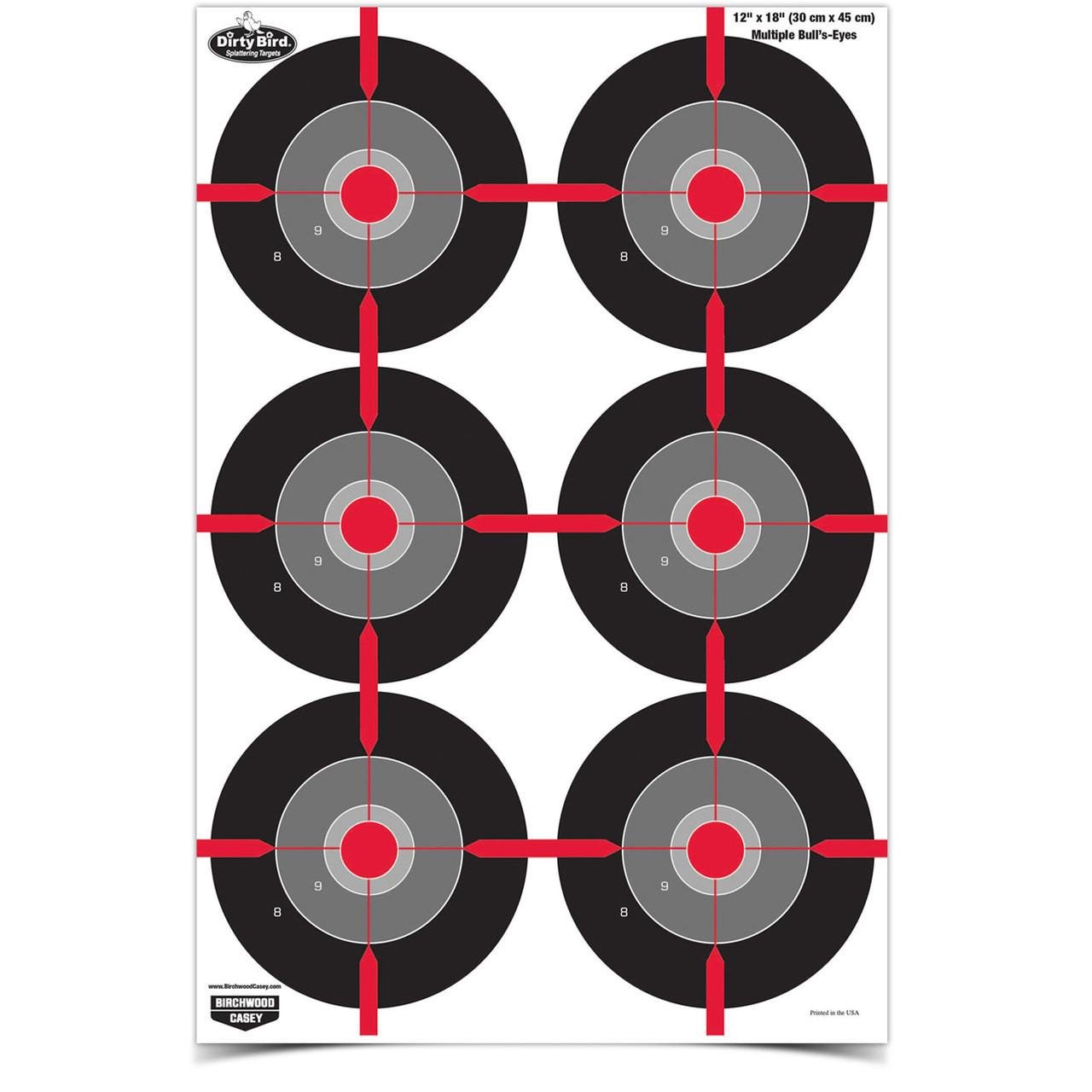 Birchwood Casey BC-35703 12x18 Bullseye Target Pack of 100