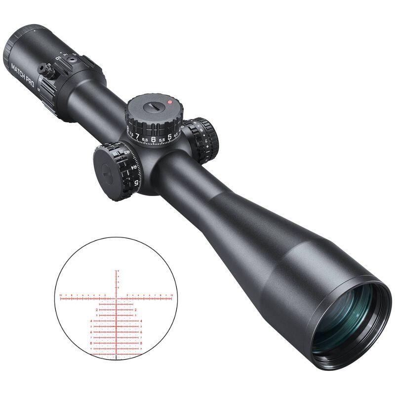 Bushnell MP53056DMI Match Pro ED Black Easy Set Zero Stop Exposed Windage & Elevation First Focal Plane FRONT FOCAL | MRAD 
