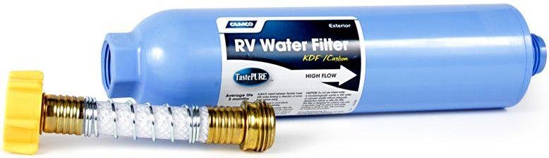Buy CAMCO 40043 TastePURE RV Water Filter with Flexible Hose Protector online