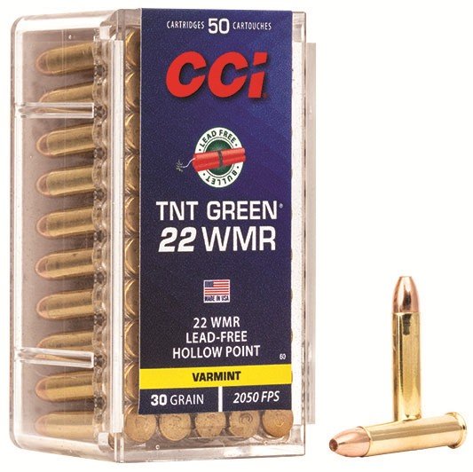 CCI .22 WMR 30gr TNT Green HP Ammo 50 Rounds 0060 - Varmint Performance