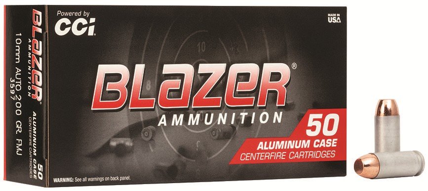 CCI 3597 Blazer Handgun 10mm Auto 200 gr Total Metal Jacket (TMJ) 50 Rounds - CCI - TOTAL METAL JACKET