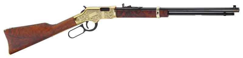 Henry H004MD3 Golden Boy Deluxe 3rd Edition 22 WMR Caliber Lever Action Rifle, 11+1 Capacity, 20" Blued Barrel, Brasslite Receiver, Walnut Stock - Henry Repeating Arms - 22M