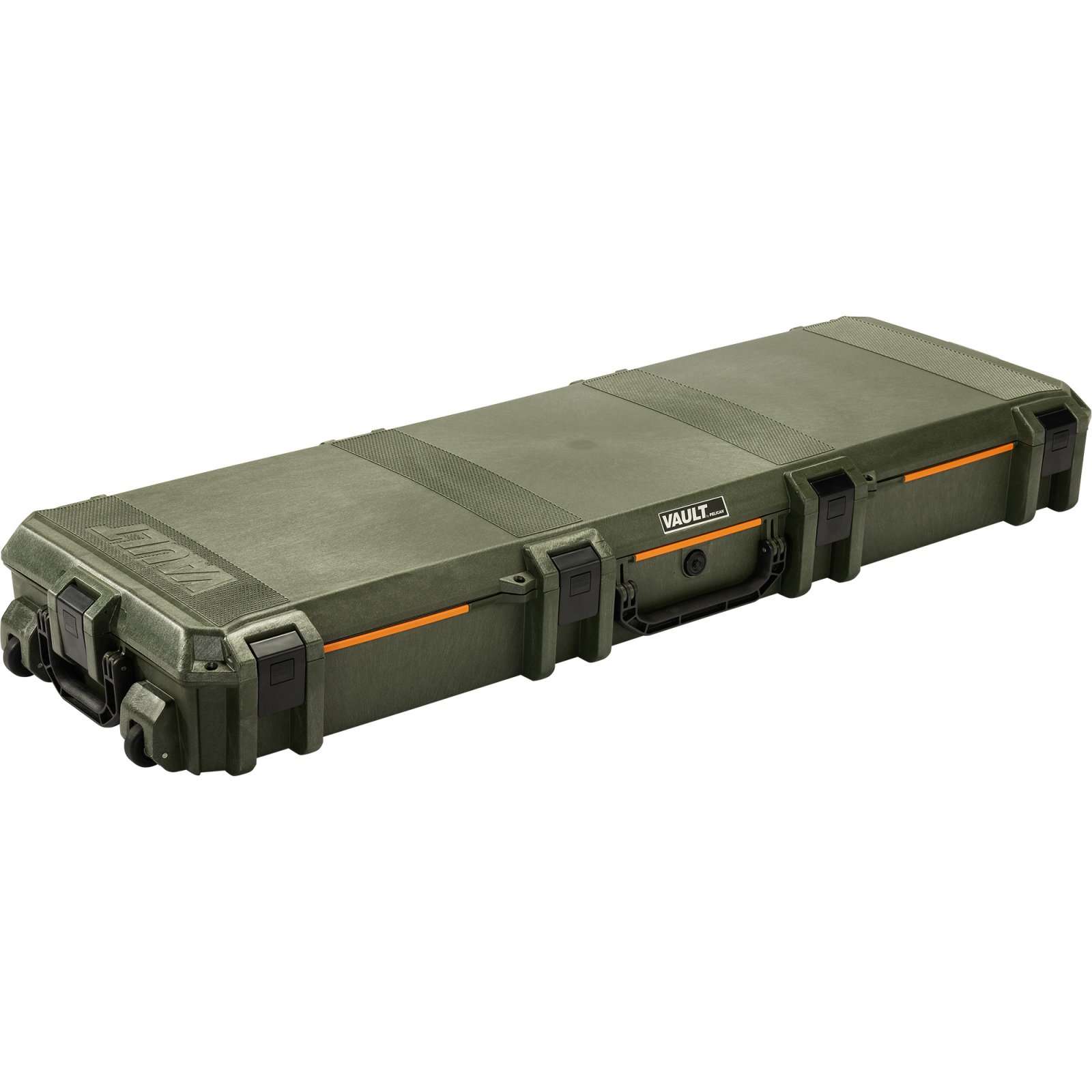 Pelican Vault Double Rifle Case, Wheels, Foam, 53" OD Green - Pelican