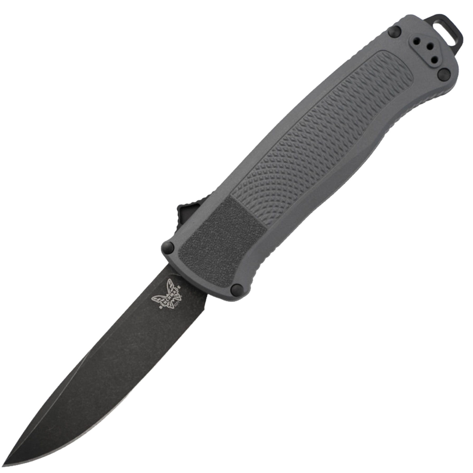 black blade, dark GRY handle,drop point