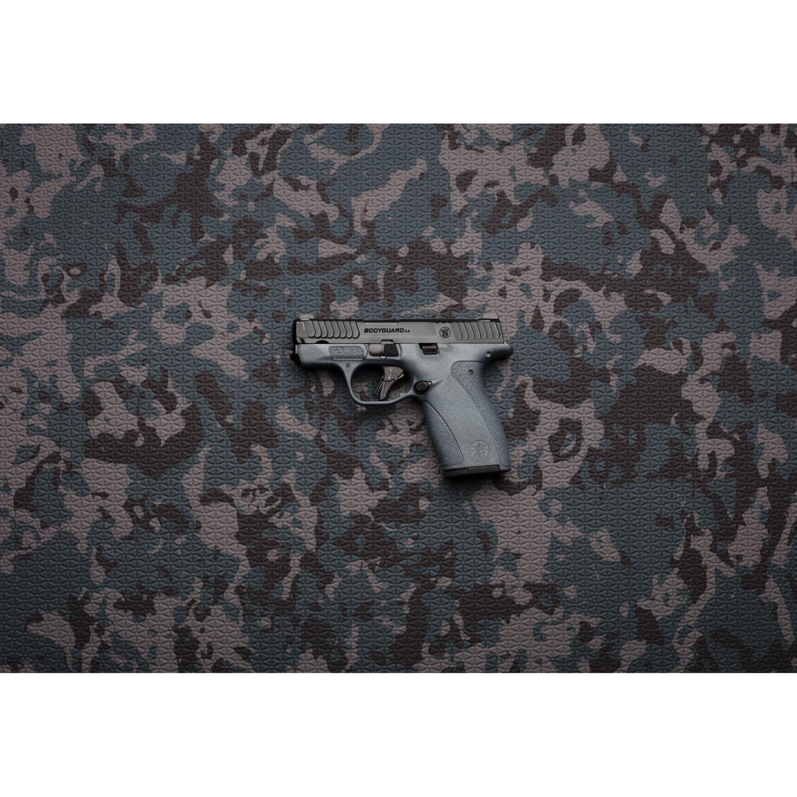 S&W Exclusive Blue Titanium M&P Bodyguard 2.0 No Thumb Safety Handgun .380 Auto 10(1)&12(1)rd Magazines 2.75 Barrel Titanium Blue Grip - Smith & Wesson - 380 AUTO