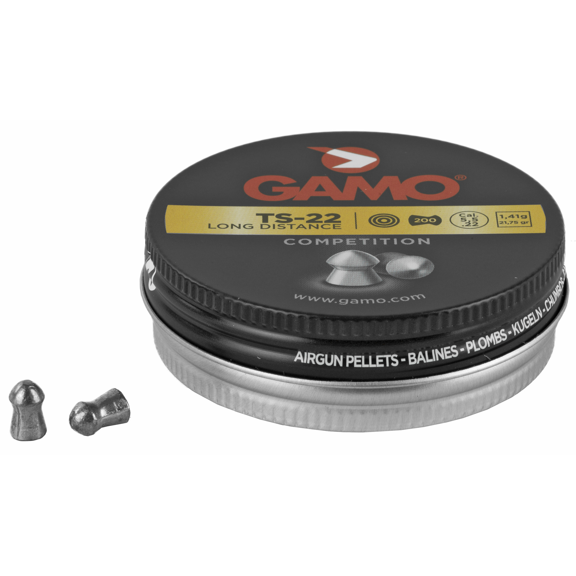 Gamo TS-22 .22 Caliber Pellet Flat Nose 200 Pack