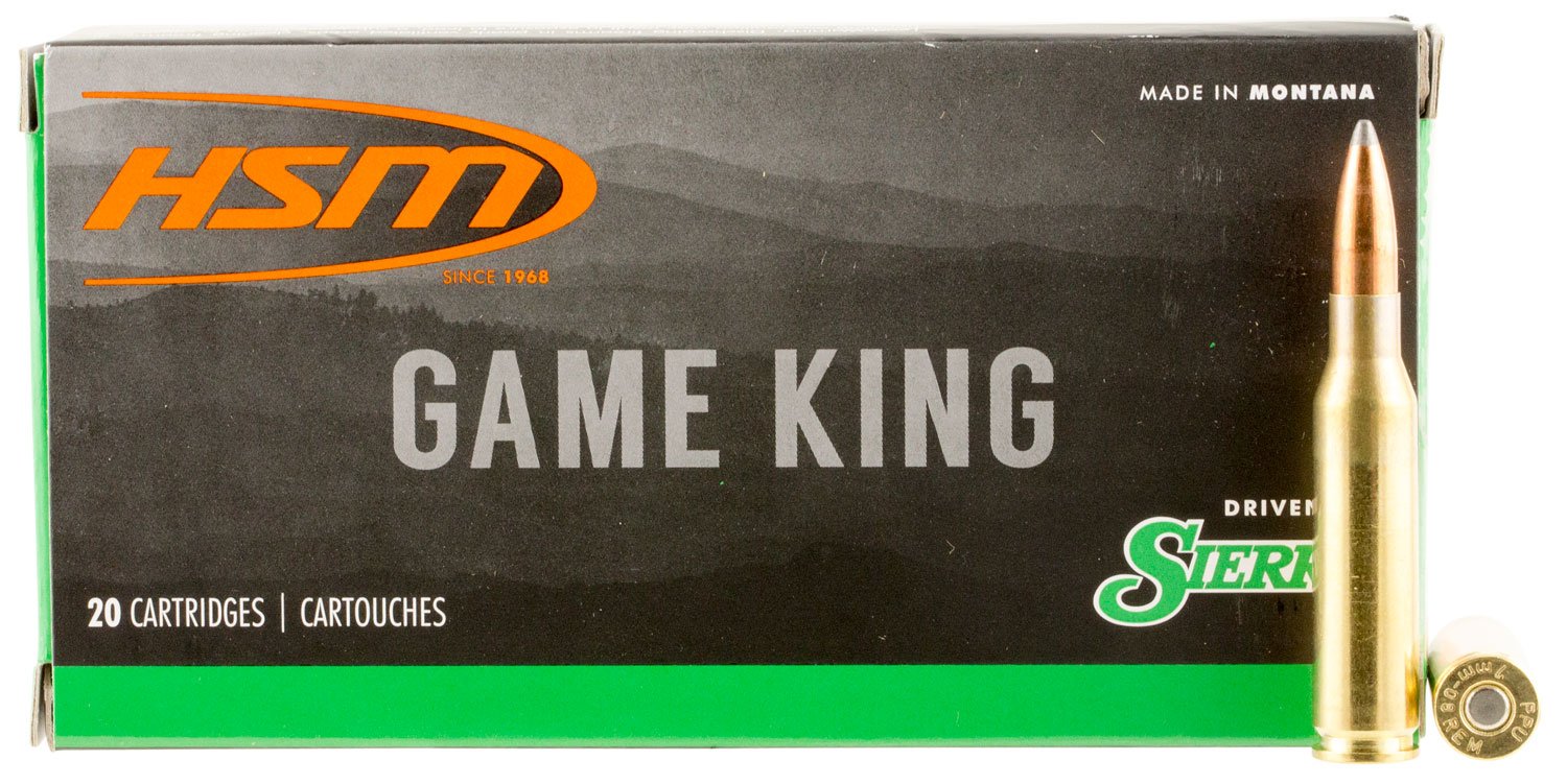 Buy HSM 7mm-08 Remington 160gr Sierra GameKing Spitzer BT 20/Box online