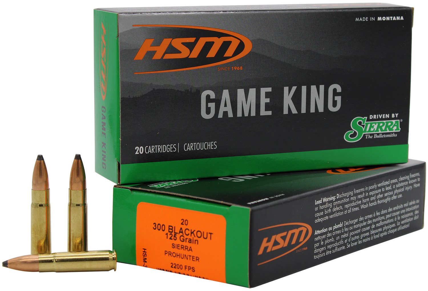 Buy HSM Ammunition Game King 300 Blackout 125 gr Pro Hunter 20 Per Box online