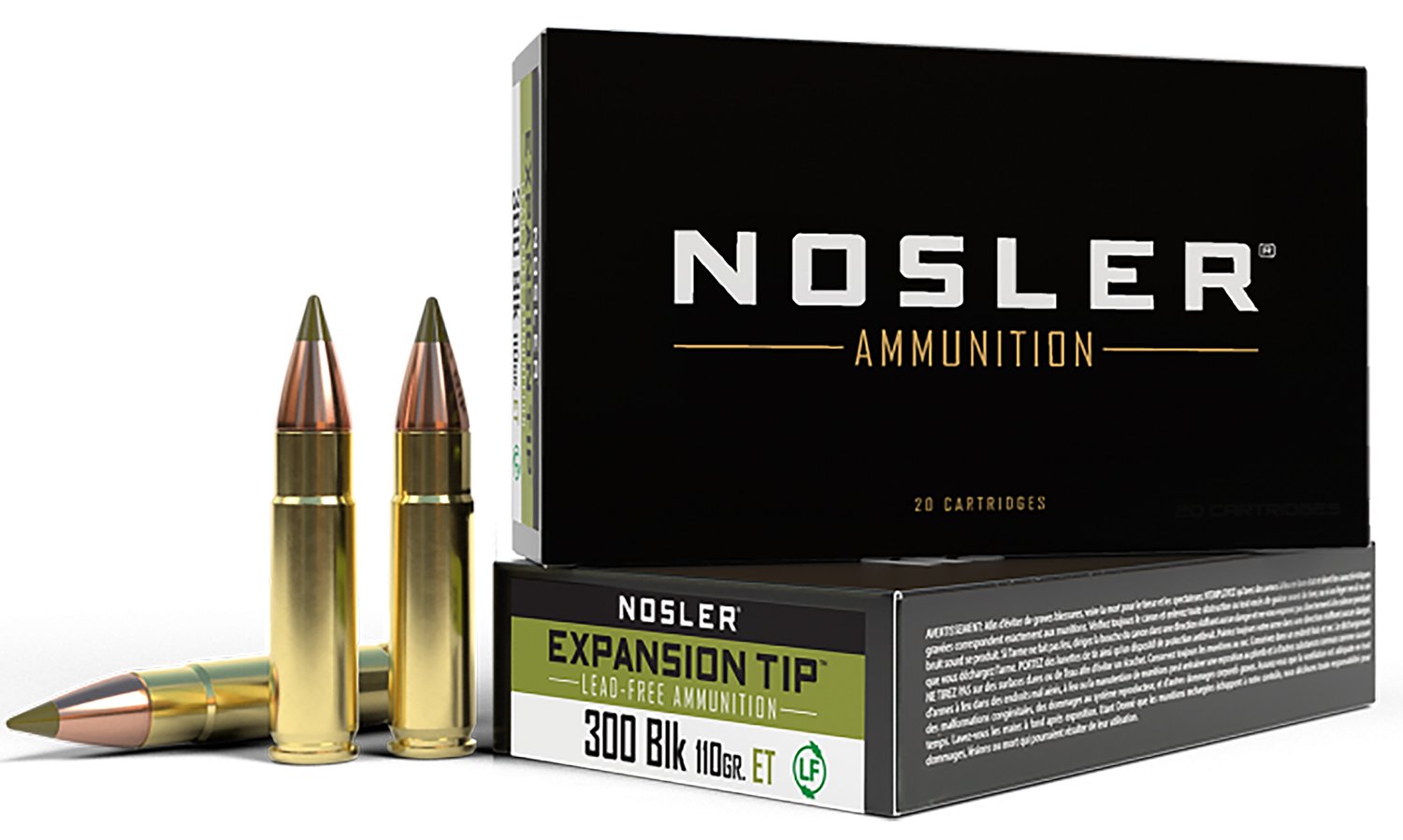 Nosler 40660 300 Blackout 110 gr E-Tip Lead-Free 20 Rounds - Nosler - E-TIP LEAD-FREE