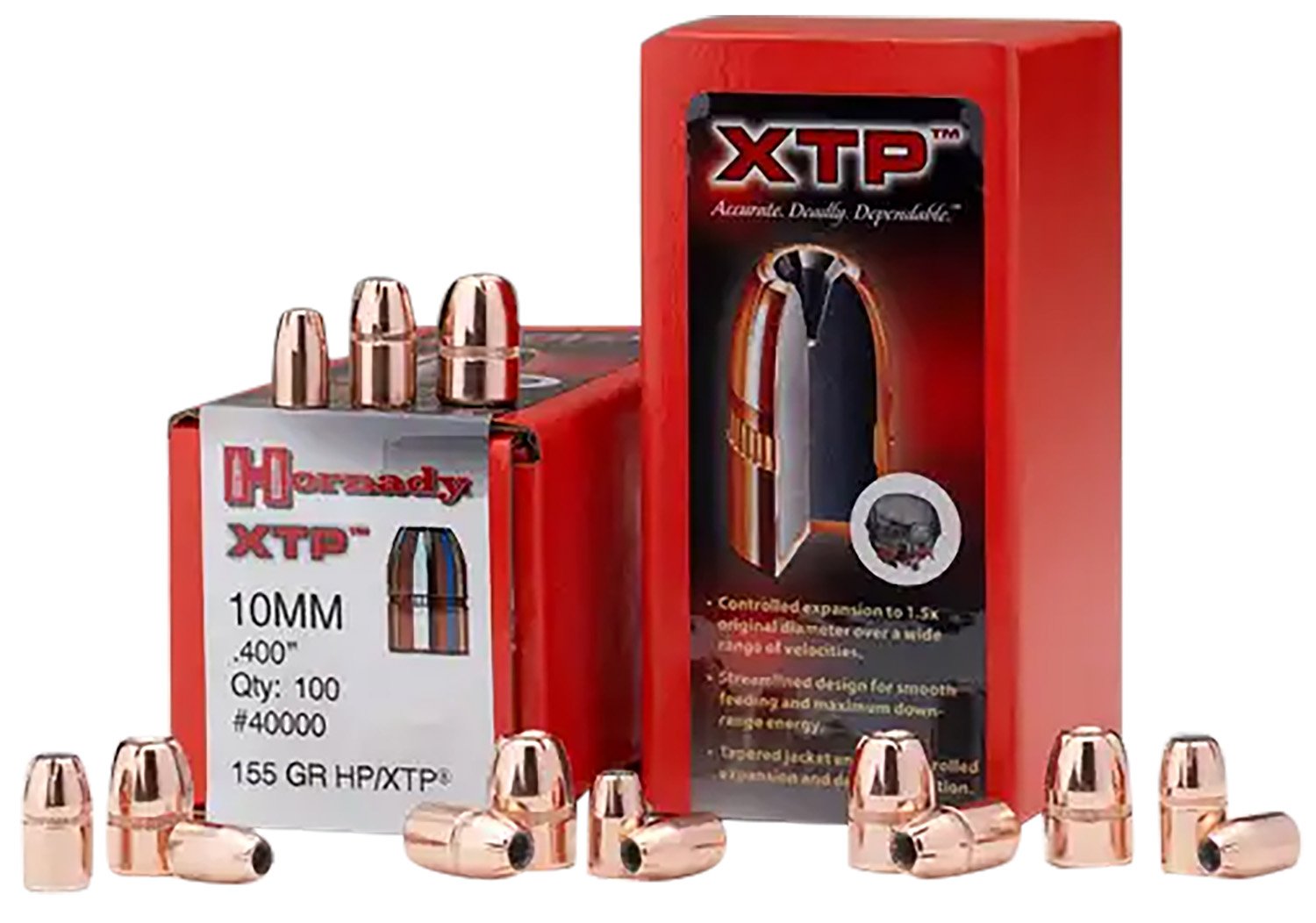 Hornady 44050 XTP Hunting 44 Cal .430 180 gr Hollow Point (HP) - Hornady Manufacturing Company - 44 Caliber