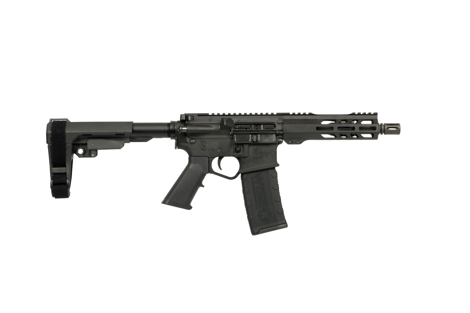 Wise Arms 7.5-556-SBA3-BLK 7.5" Semi-Auto Pistol 223/5.56 Black