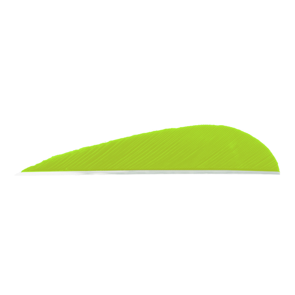 Trueflight 11213 Parabolic Feathers Chartreuse 3" RW 100 Pack