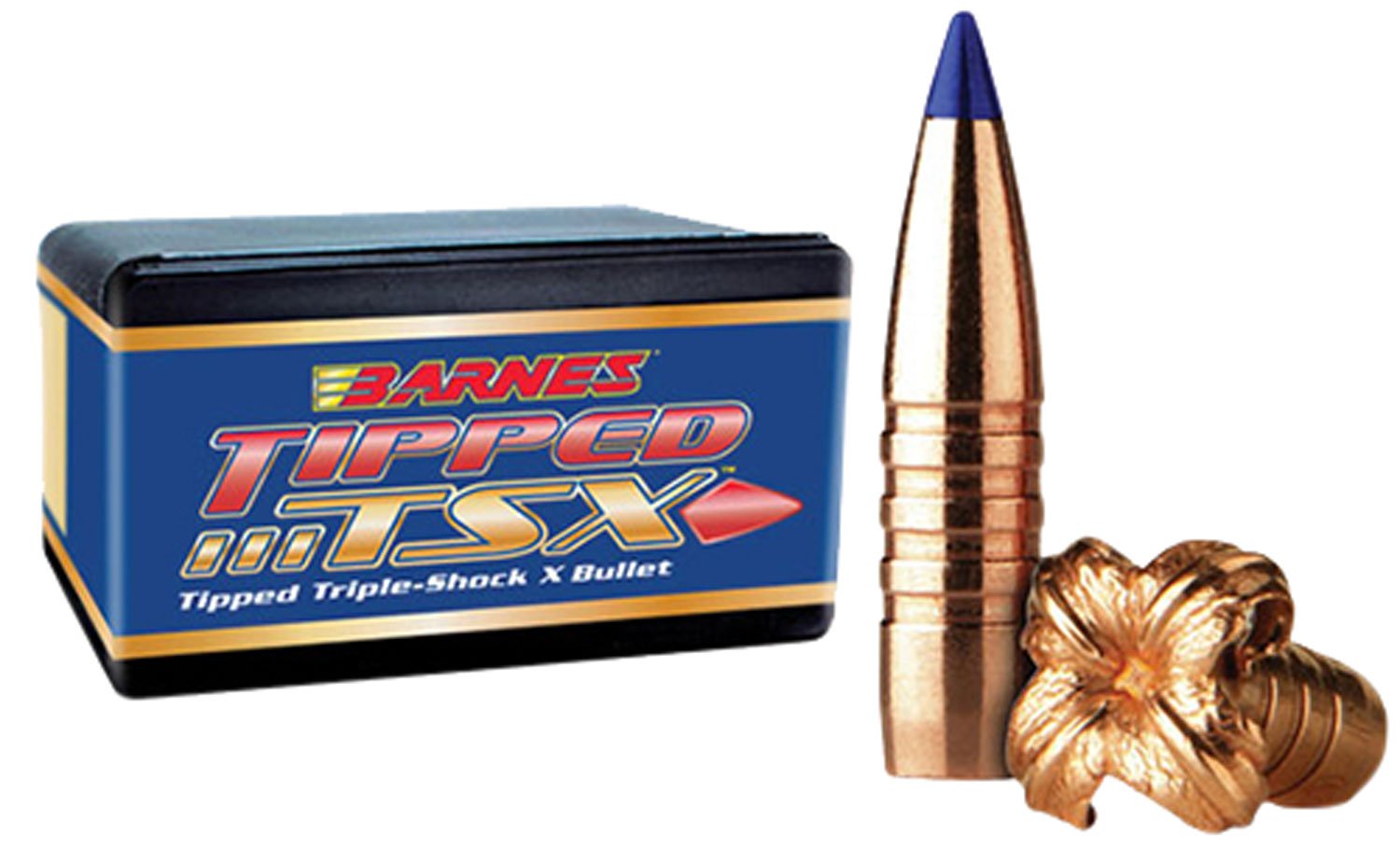 Barnes Bullets 30274 Tipped TSX .270 Caliber, .277 Diameter, 110gr Boat-Tail, 50 Rounds Box, High Accuracy - Browning - 270 Caliber