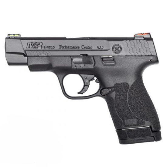 Smith & Wesson 11787 Performance Center M&P Shield M2.0 9mm Luger 4" 7+1 Matte Black Armornite Stainless Steel Slide Black Polymer Grip