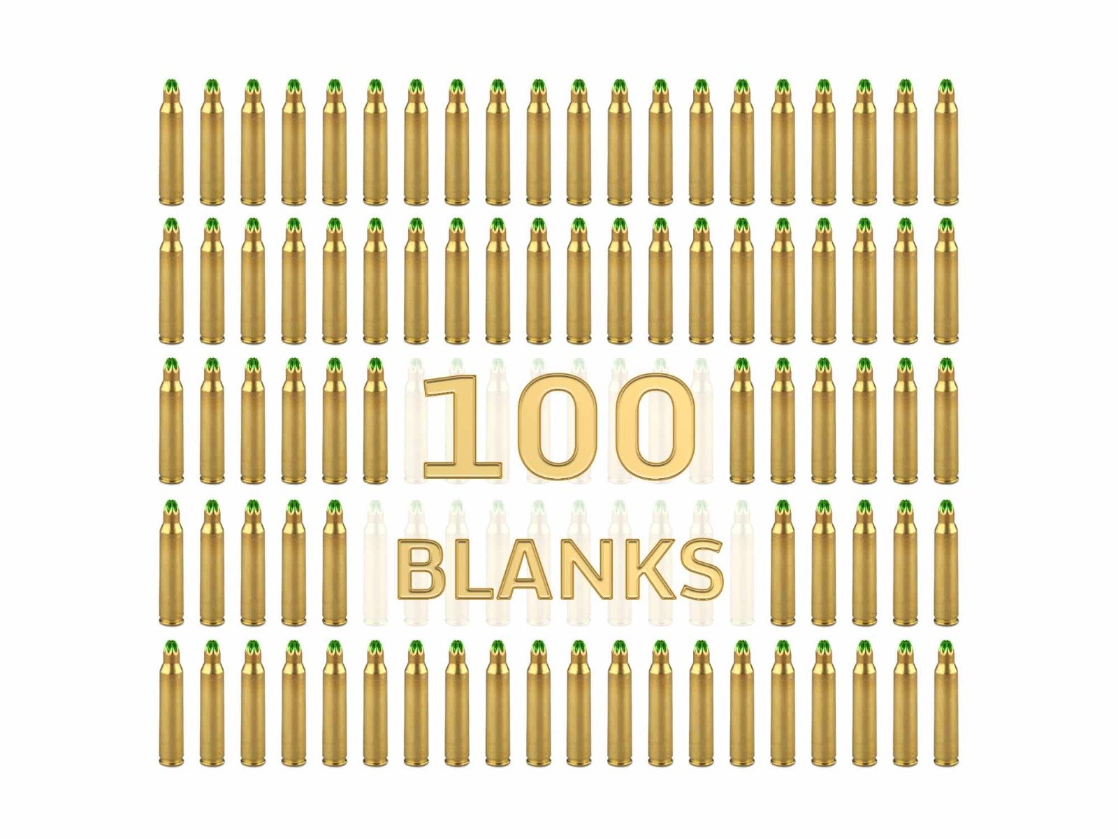 B5 Systems F5 M200 5.56 NATO Mil Spec Blanks 100 Cartridges Bulk Pack