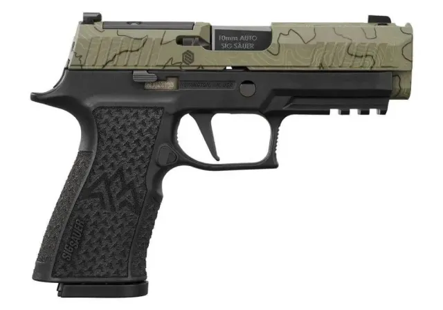 Sig Sauer P320XTEN 10MM 15+1 X-Ray3 Sights Moss Green Cerakote Slide - Sig Sauer - 10mm