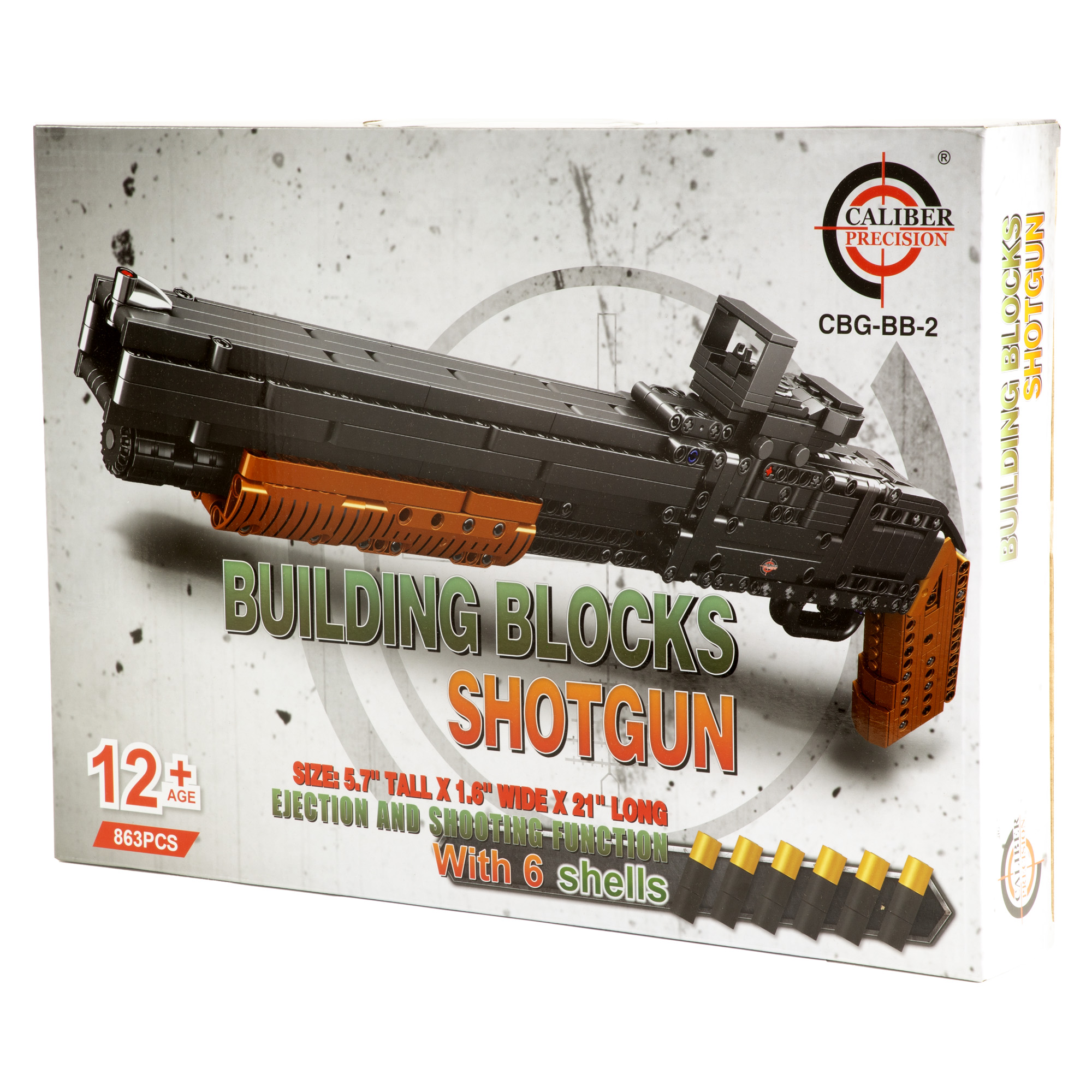 Remington CBGBB2 Building Blocks Shotgun, 21" Black/Brown, 863 Pieces