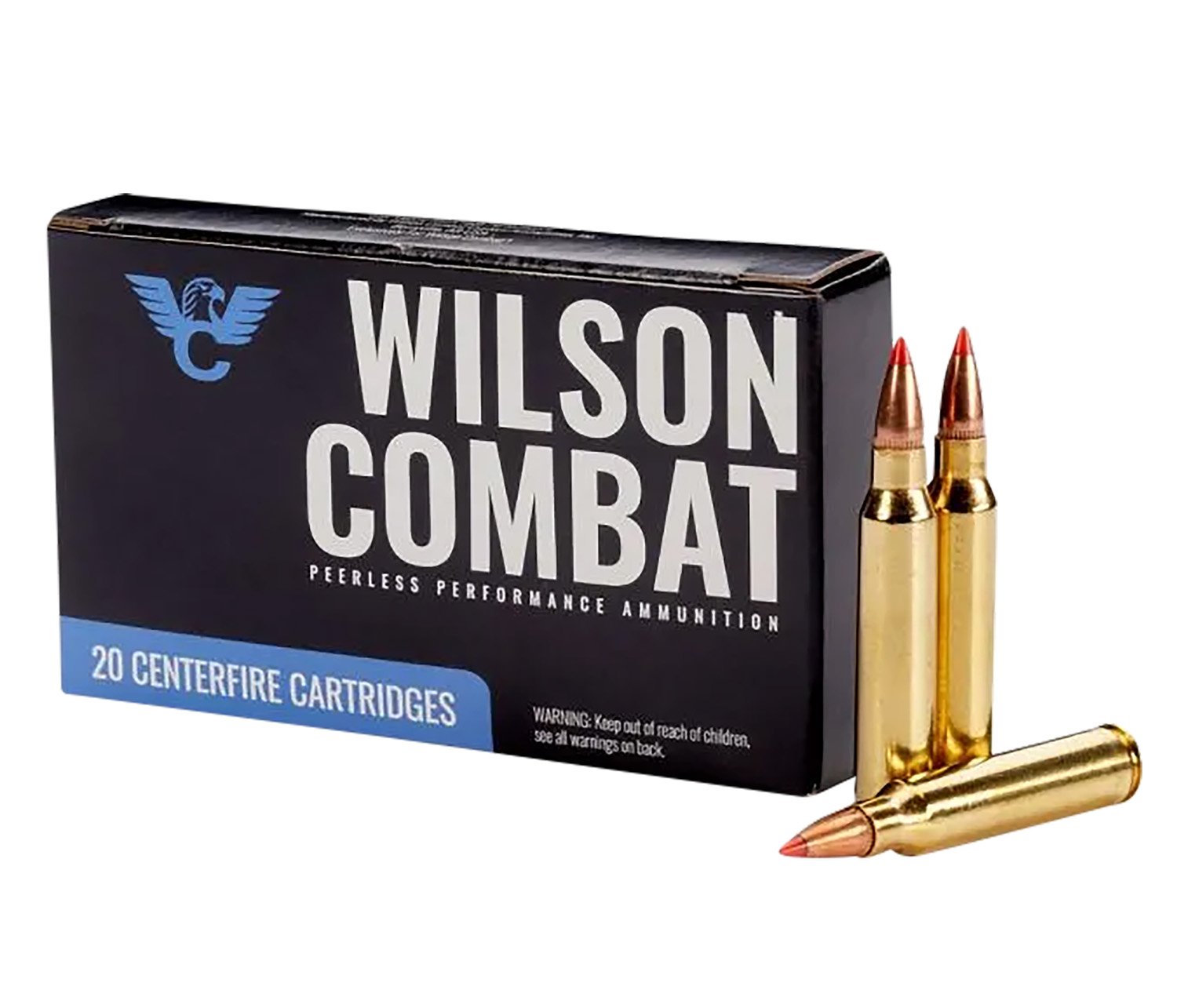 Wilson Combat V-MAX Rifle Ammunition .223 Rem 60gr PT 2750 fps 20/ct