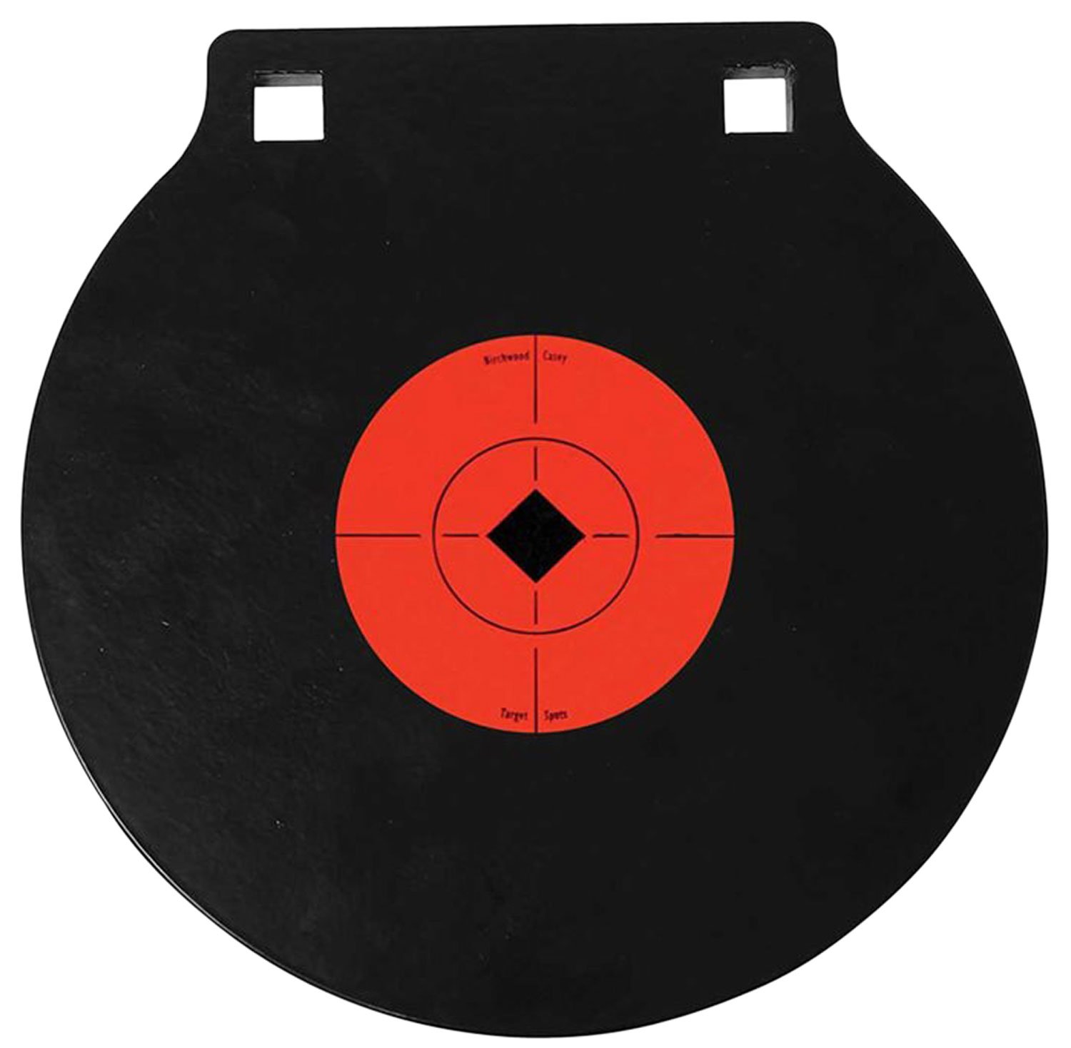 Birchwood Casey 47604 World of Targets Double Hole 8" Pistol/Rifle Black/Orange AR500 Steel Circle Hanging