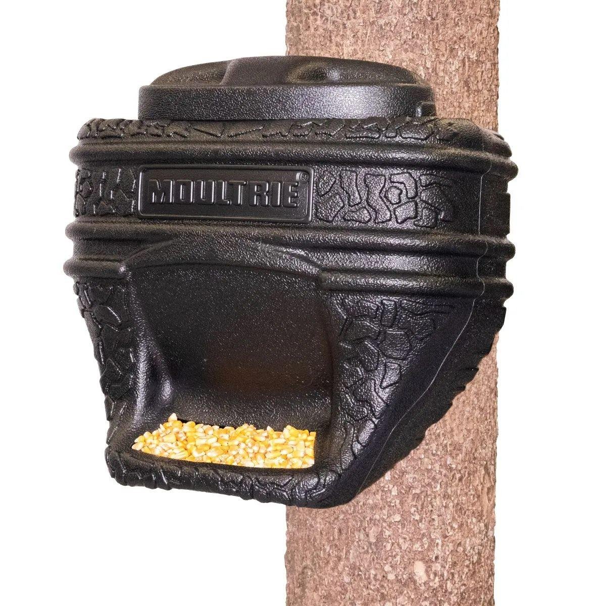 6-Gallon Gravity Feed Bin for Wildlife - Strap Attachment, No Batteries Needed