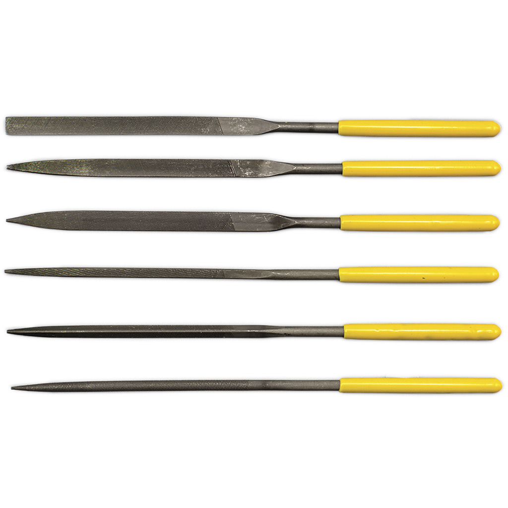 Otis Pro+ Gunsmithing File Set, 6-Piece Steel Needle Files, 5.5" Long