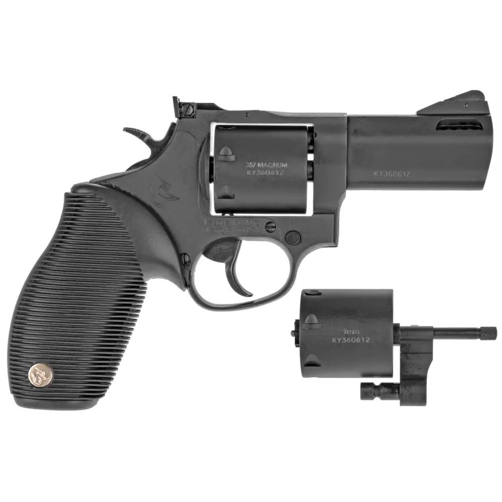 Taurus 692 Multi-Caliber Revolver, 3-inch Ported Barrel, Matte Black, 7-Round Capacity, Ribber Grip, Adjustable Sights, DA/SA Action - Taurus International Manufacturing, Inc. - 357 Magnum | 38 Special | 9mm