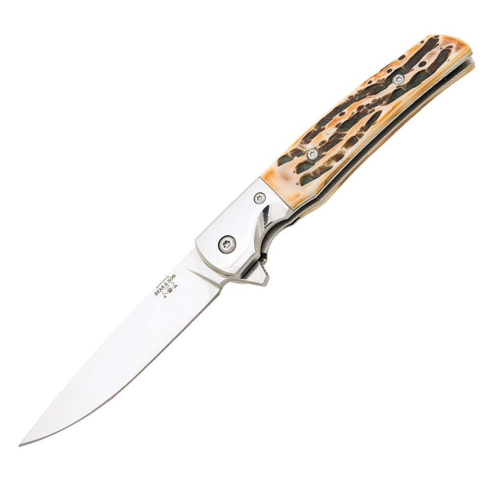 Bear & Son Cutlery 21 Pattern 3.38" D2 Blade Staglon Handle Pocket Knife