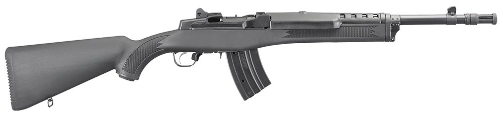 Ruger 5854 Mini Thirty 7.62x39mm Rifle: Black Synthetic Stock, Blued Alloy Steel, Adjustable Sights, 16.12" Barrel, 36.75" Overall, 20-Round Capacity, 6.75 lbs