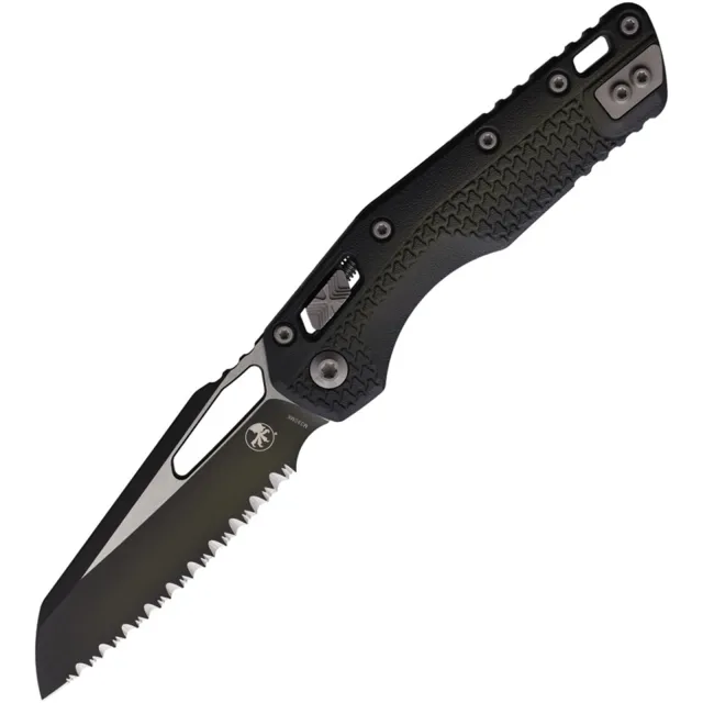 Microtech MSI 210T-3PMFBO 3.88 In Wharncliffe Full Serrated Faded Bazooka
