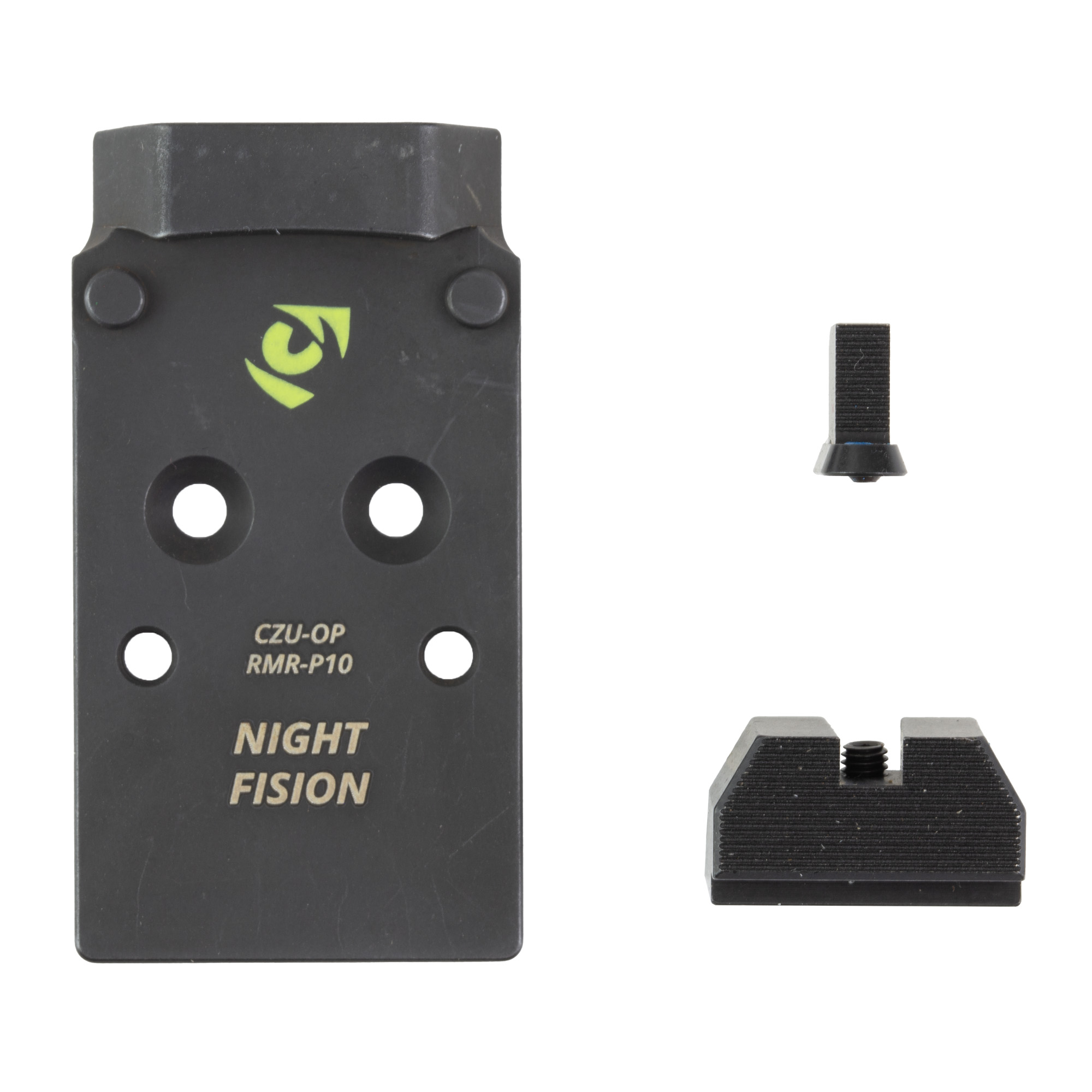 Night Fision Optic Plate + Backup Sight Combo Black Sights Trijicon