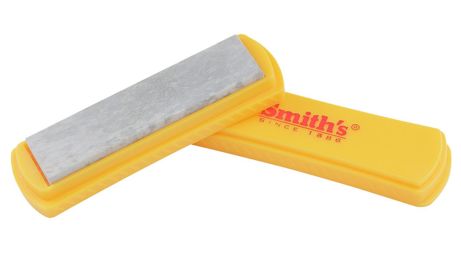 Smiths Arkansas Sharpening Stone Hand Held 4" Ceramic Plastic White/Yellow