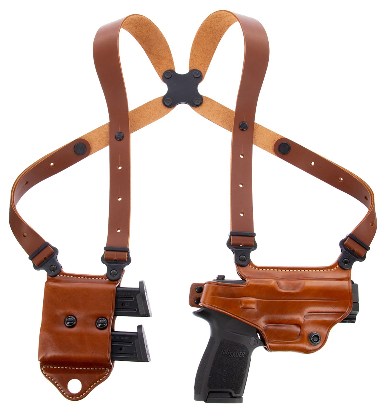 Galco MCII652 Miami Classic II Shoulder Holster Tan Leather Right Hand