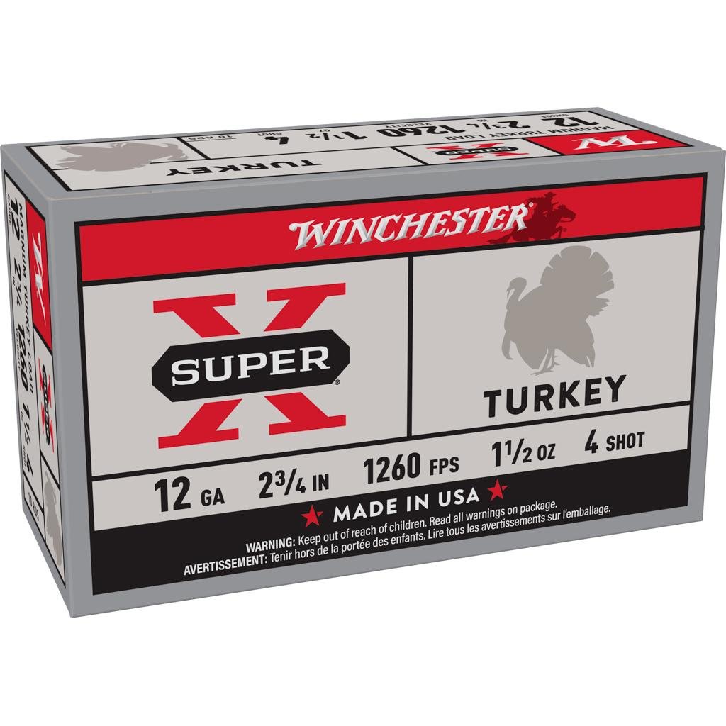 Winchester X12MT4 12 Gauge 2.75 in 1.5 oz Copper Plated #4 Shot 1260 fps - Winchester - 12 Gauge