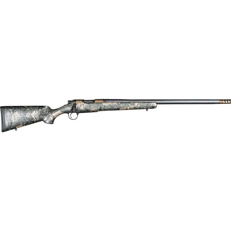 Christensen Arms Ridgeline FFT 6.5 PRC Lightweight Rifle, Carbon Fiber Wrapped Barrel, Burnt Bronze Cerakote, Green/Black/Tan Stock - CHRISTENSEN ARMS - 6.5 PRC
