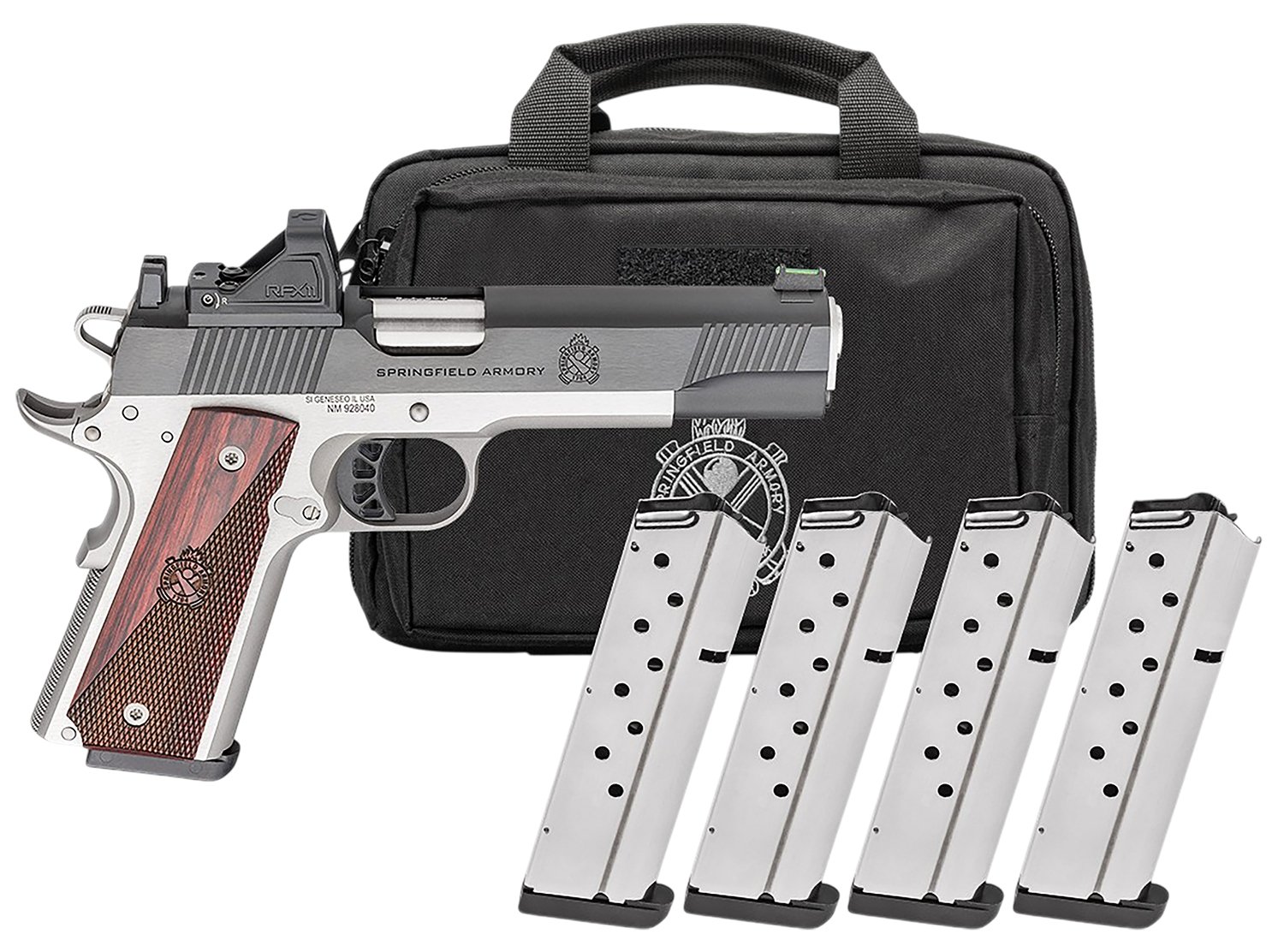 Springfield 1911 9mm 9Rd Fiber Optic 5 Inch Tactical - Springfield Armory - 9mm Luger (9x19 Parabellum)