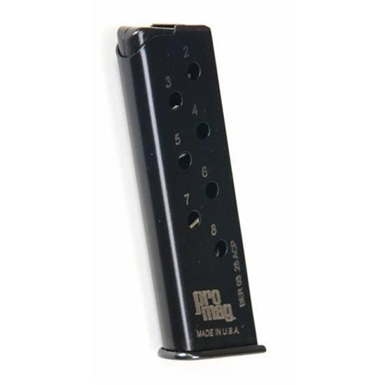 ProMag Beretta 950 BS Magazine .25 ACP Blued Steel 8-rd