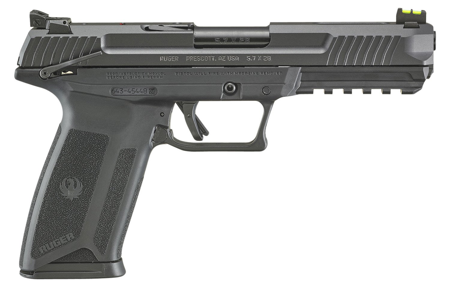 Ruger-57 5.7x28mm Pistol 20 Rounds Ambi Safety - Ruger - 5.7 x 28mm