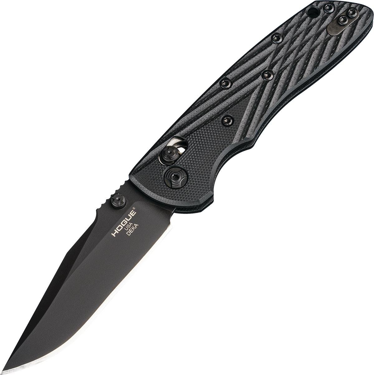Hogue 24276 Deka 3.25" Black Clip Point Blade ABLE Lock 20CV Steel Folder