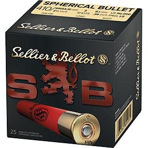 410 Ga Lead-000 Buck 3 Pellets 2-1/2" 25 Rds Sellier & Bellot Shotgun Ammo - Sellier & Bellot - LEAD