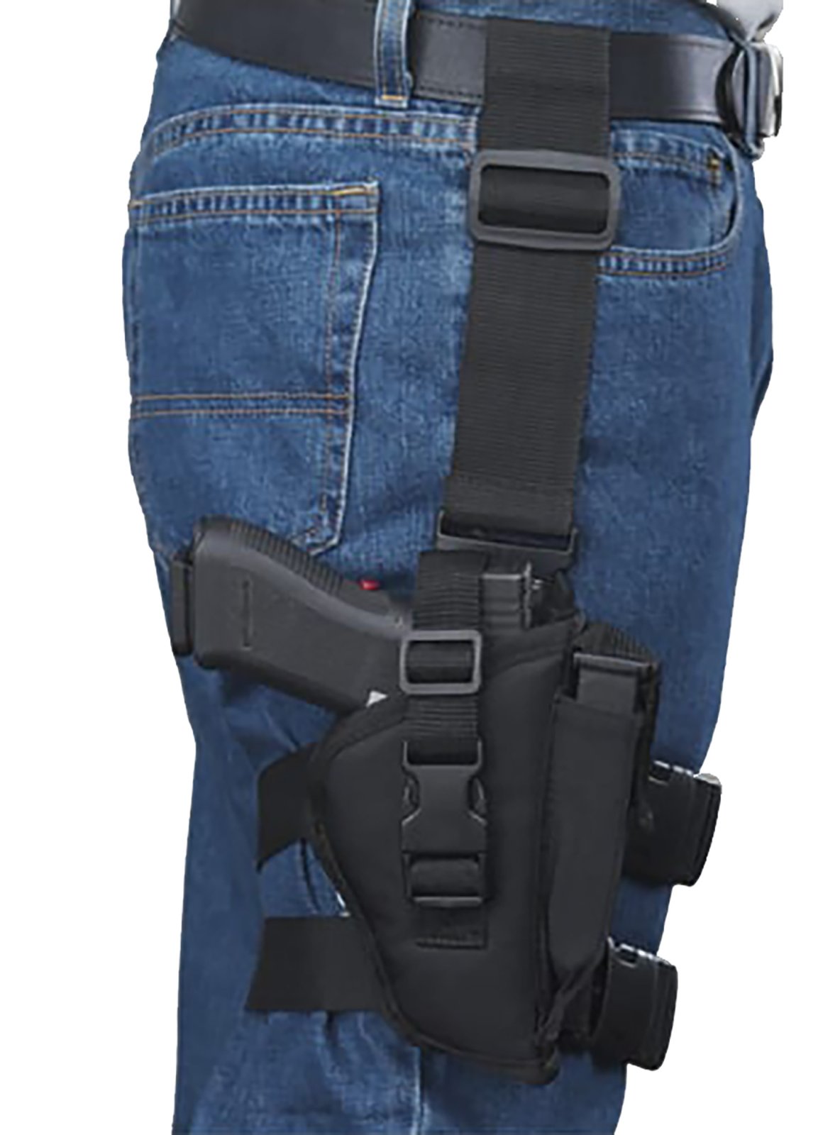 Bulldog WTAC8R Tactical Leg Holster Black Right Hand 3.5-5" Barrel - Bulldog - BLACK