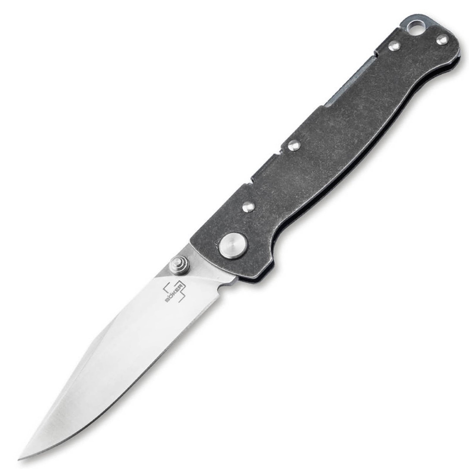 BOKER ATLAS BACKLOCK TS 2.87" CLIP/PLAIN/SATIN - BOKER