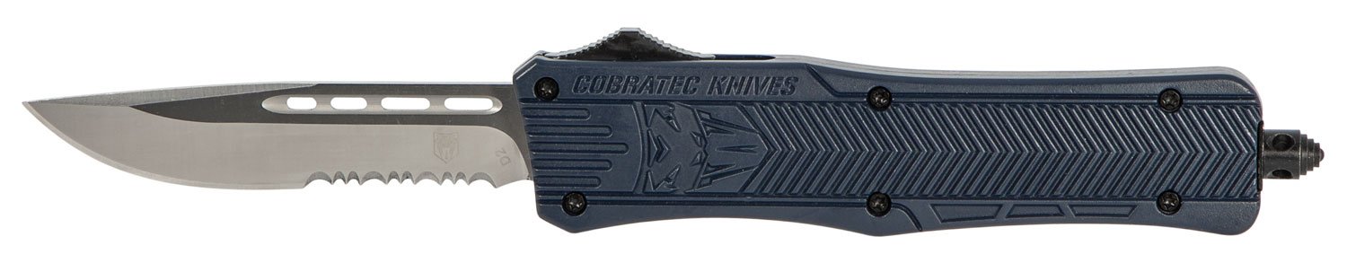 Buy CobraTec MNYCTK1MDS CTK-1 Medium 3" OTF D2 Steel Knife NYPD Blue Handle online