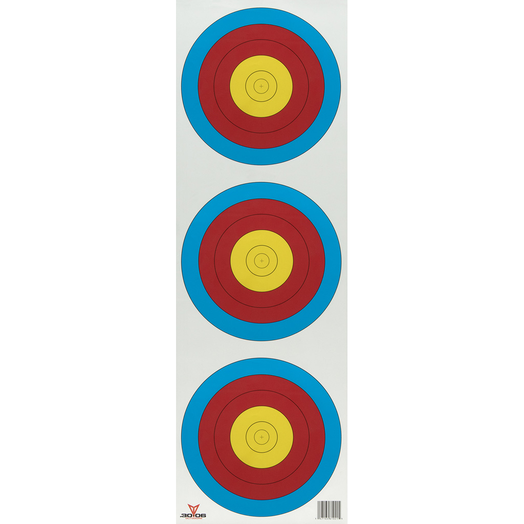 30-06 TAR3V-100 Paper Targets, 3 Spot Vertical, 100 Pack