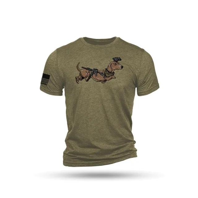 Nine Line Apparel Wiener Short Sleeve Shirt Olive Triblend XL