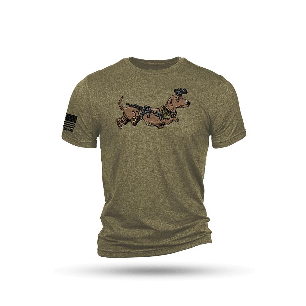 Nine Line Tactical Wiener Short Sleeve Shirt Olive Triblend 3XL - Nine Line Apparel