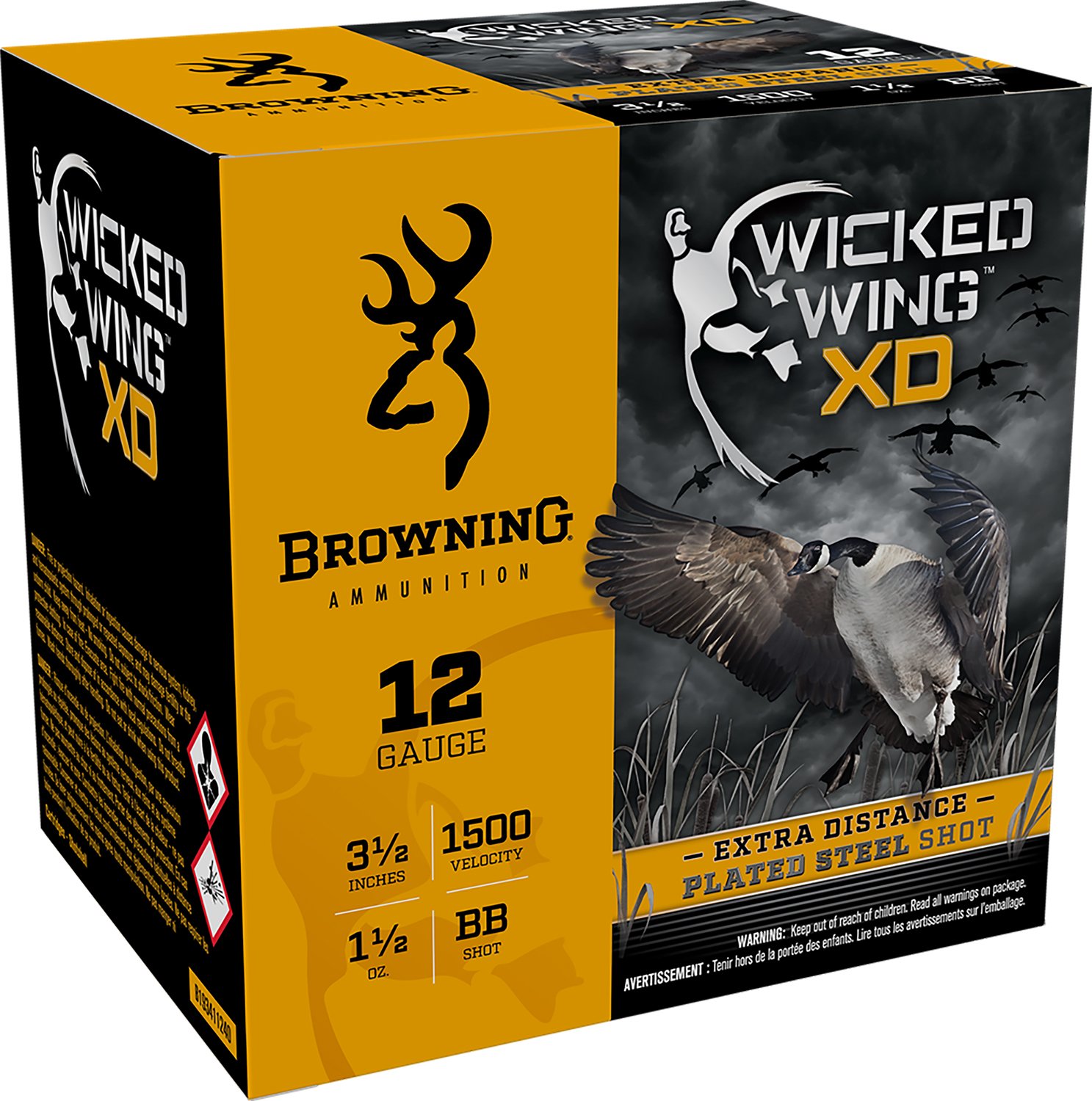 Browning Wicked Wing XD Extra Distance 12 Gauge 3.50" 1 1/2 oz 1500 fps BB Shot - Browning - 12 Gauge