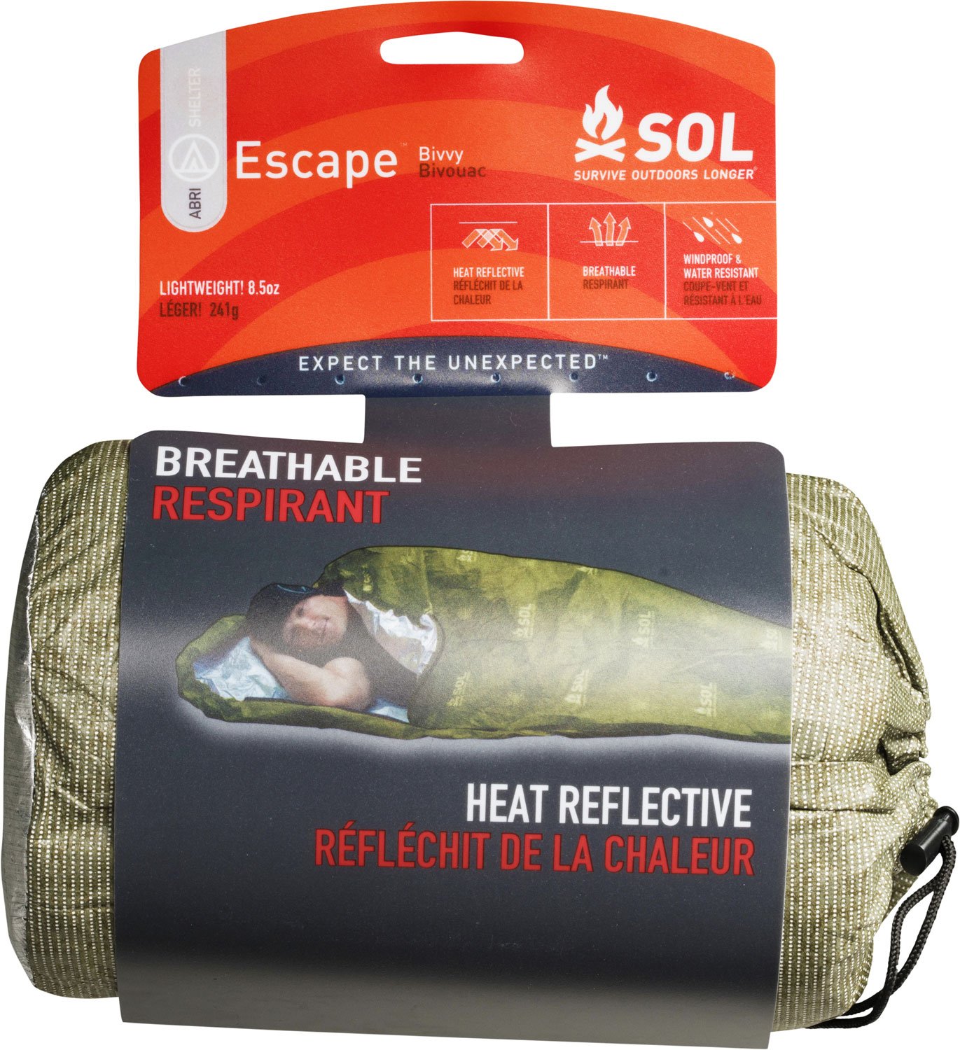 AMK Escape Bivvy OD Green Waterproof 84"x31" 8.5oz 1-Person Tent - AMK